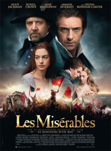 La locandina del film "Les Miserables", giovedì 31 gennaio in prima nazionale al Cinema Oscar Niemeyer.